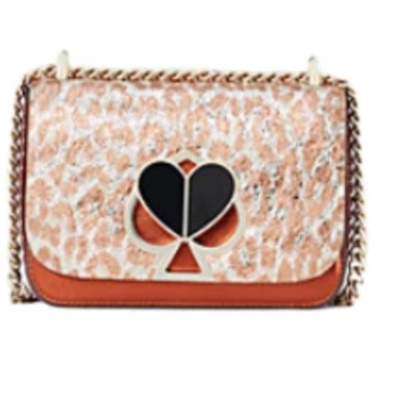 Kate Spade New York "Nicola leopard twistlock" bag